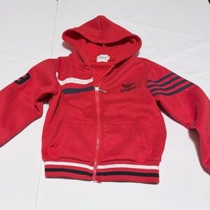 Armani Collezioni Kids Red Zip-Up Hoodie